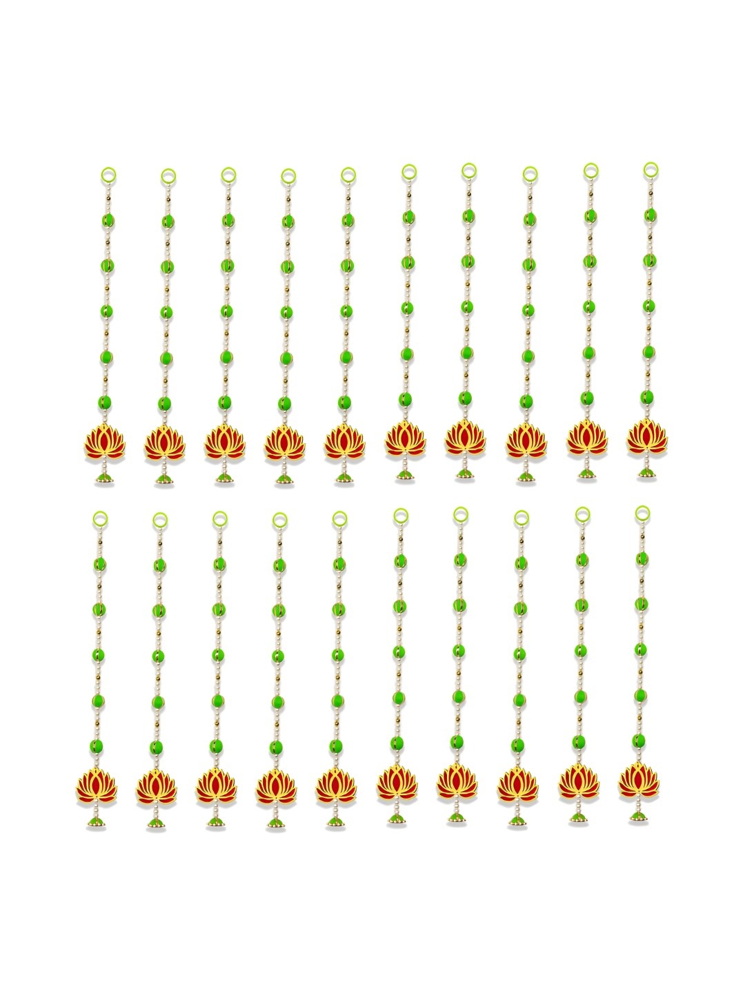 

iHandikart Green & Red 20 Pieces Decorative Hangings Wall Decor
