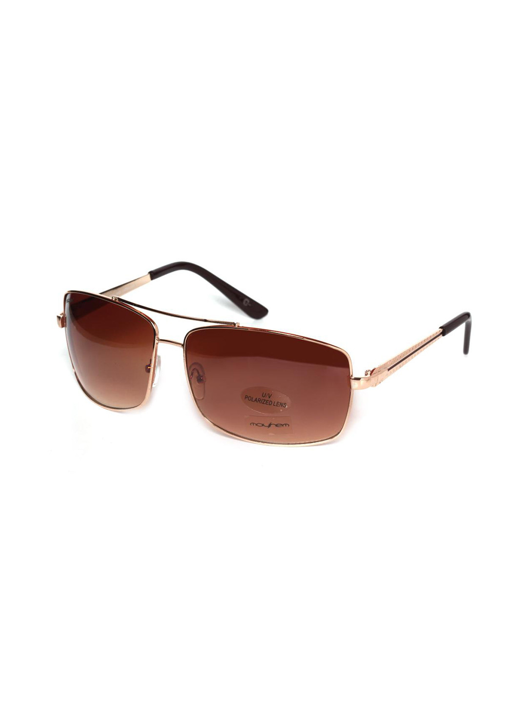 

Mayhem Unisex Rectangle Sunglasses With UV Protected Lens, Brown