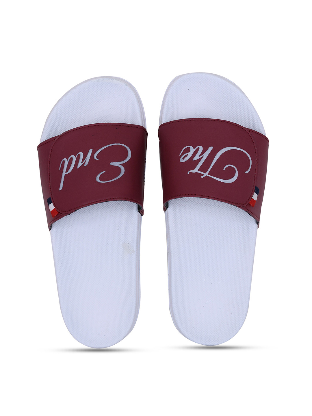 

CLOSHO Men Printed Sliders With Velcro Closure, Red