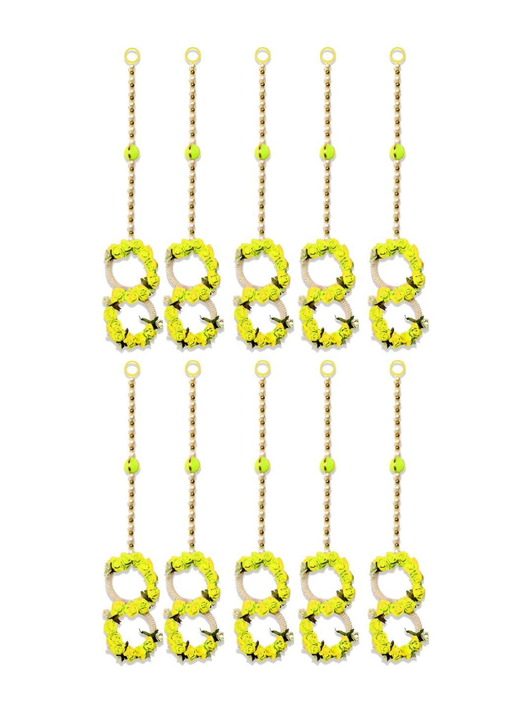 

iHandikart Yellow 10 Pieces Wall Hanging Artificial Festive Decor