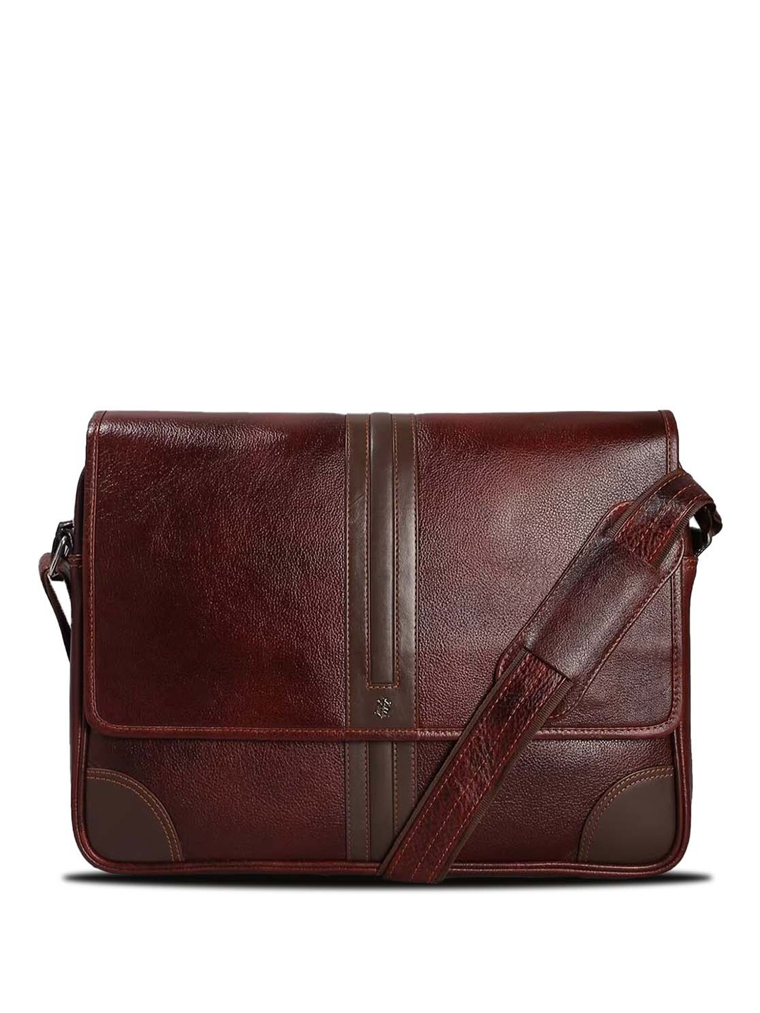 

Tortoise Diego Structured Genuine Leather Laptop Bag 15.5 Inch, Brown