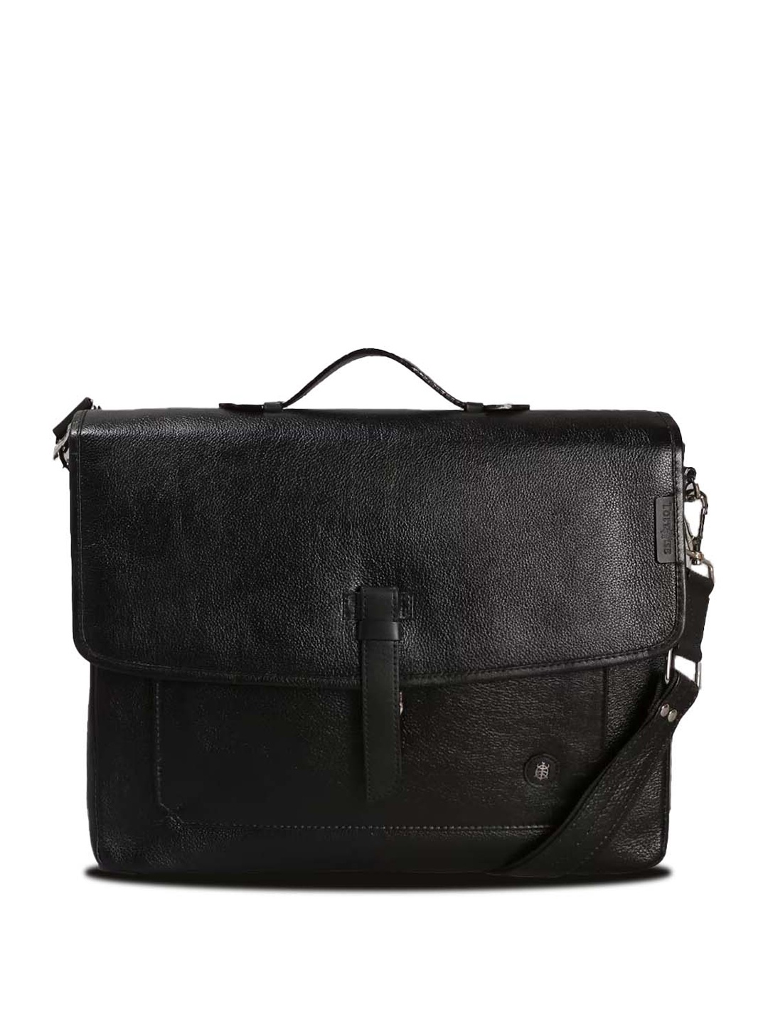 

Tortoise BOSCO Structured Genuine Leather Laptop Bag 15.5 Inch, Black