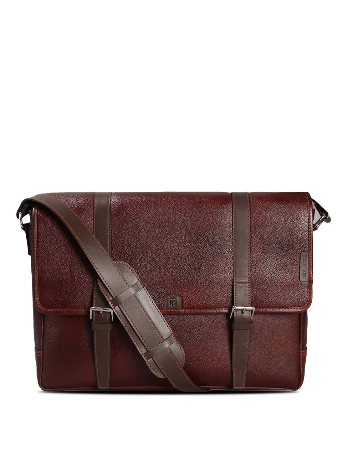 

Tortoise Pedro Structured Genuine Leather Laptop Bag 15.5 Inch, Brown