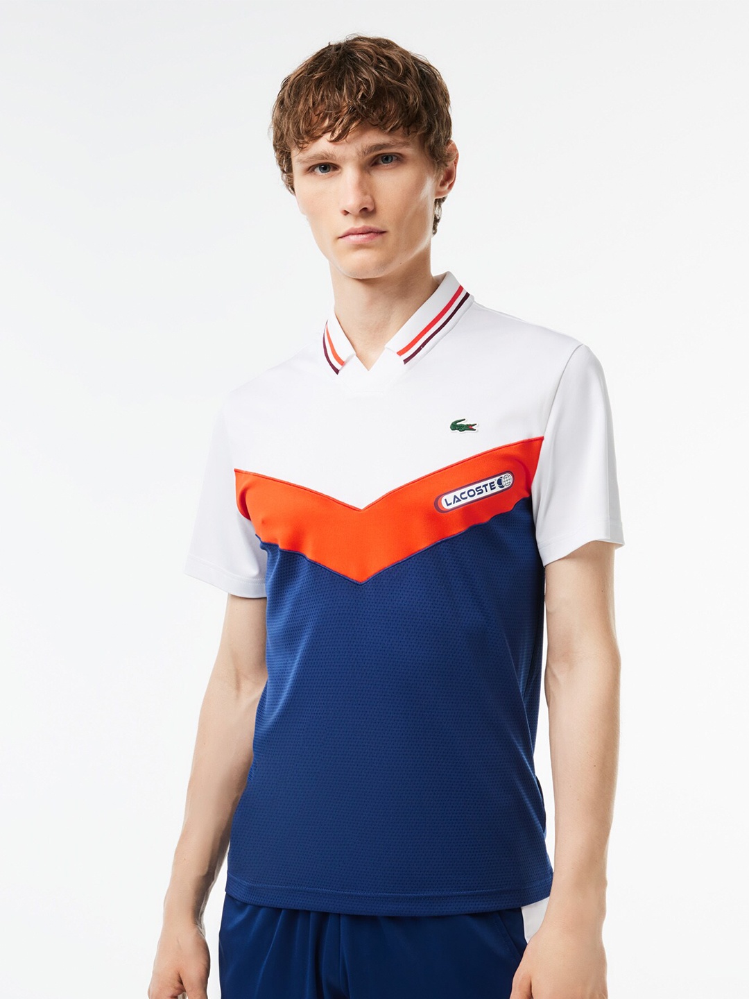 

Lacoste Colourblocked Polo Collar Slim Fit T-shirt, White