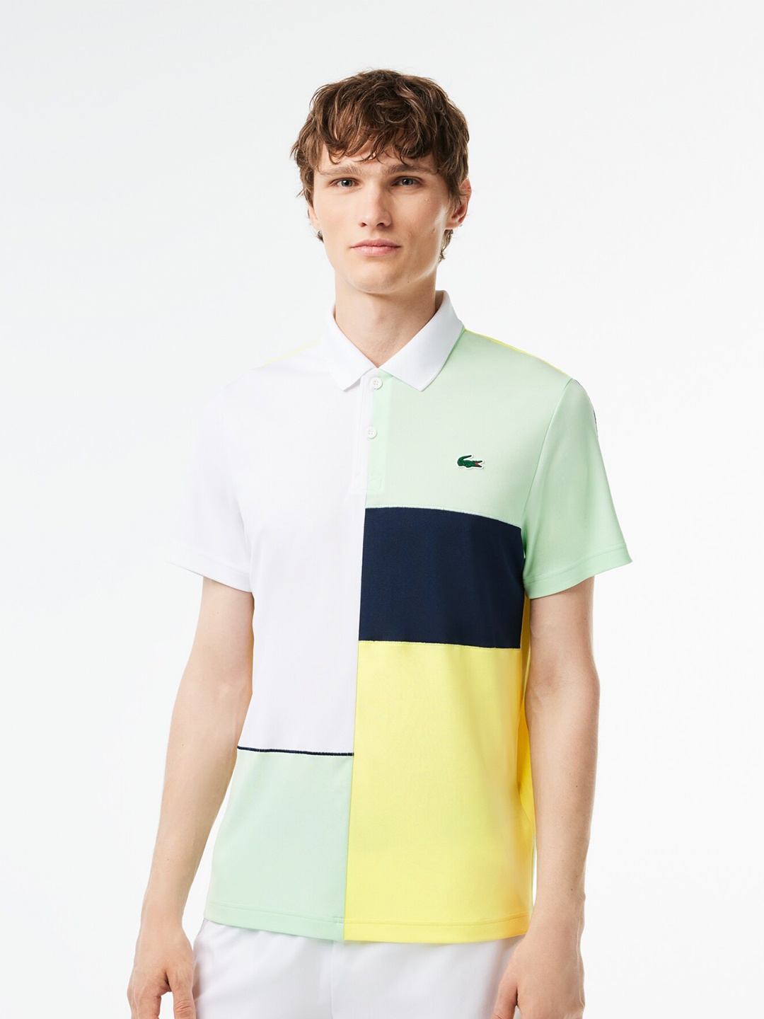 

Lacoste Colourblocked Polo Collar T-shirt, Yellow