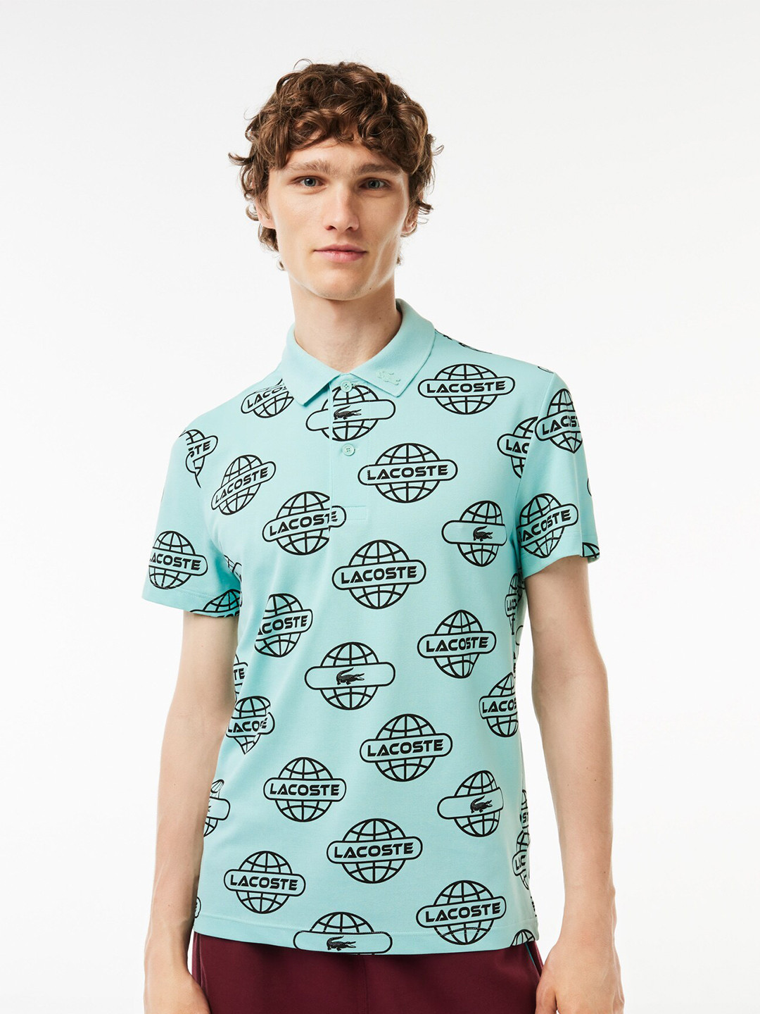 

Lacoste Graphic Printed Polo Collar T-shirt, Blue