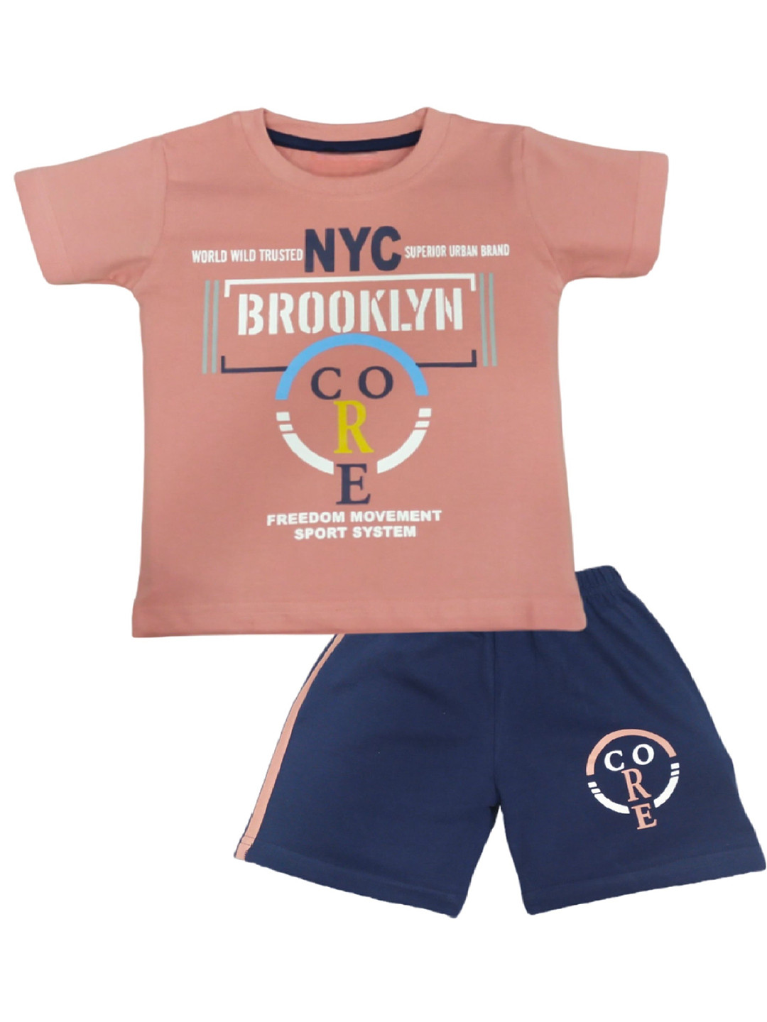 

BAESD Infant Kids Printed Pure Cotton T-shirt with Shorts, Pink