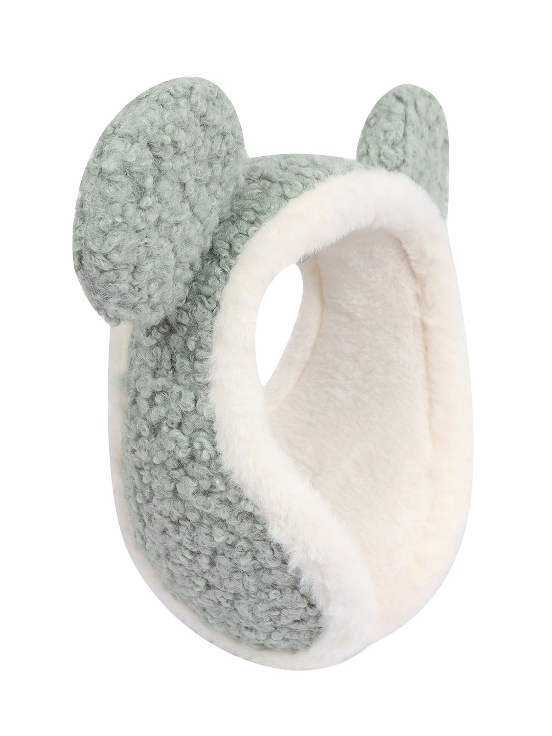 

FabSeasons Unisex Faux Fur Bunny Earmuffs, Green