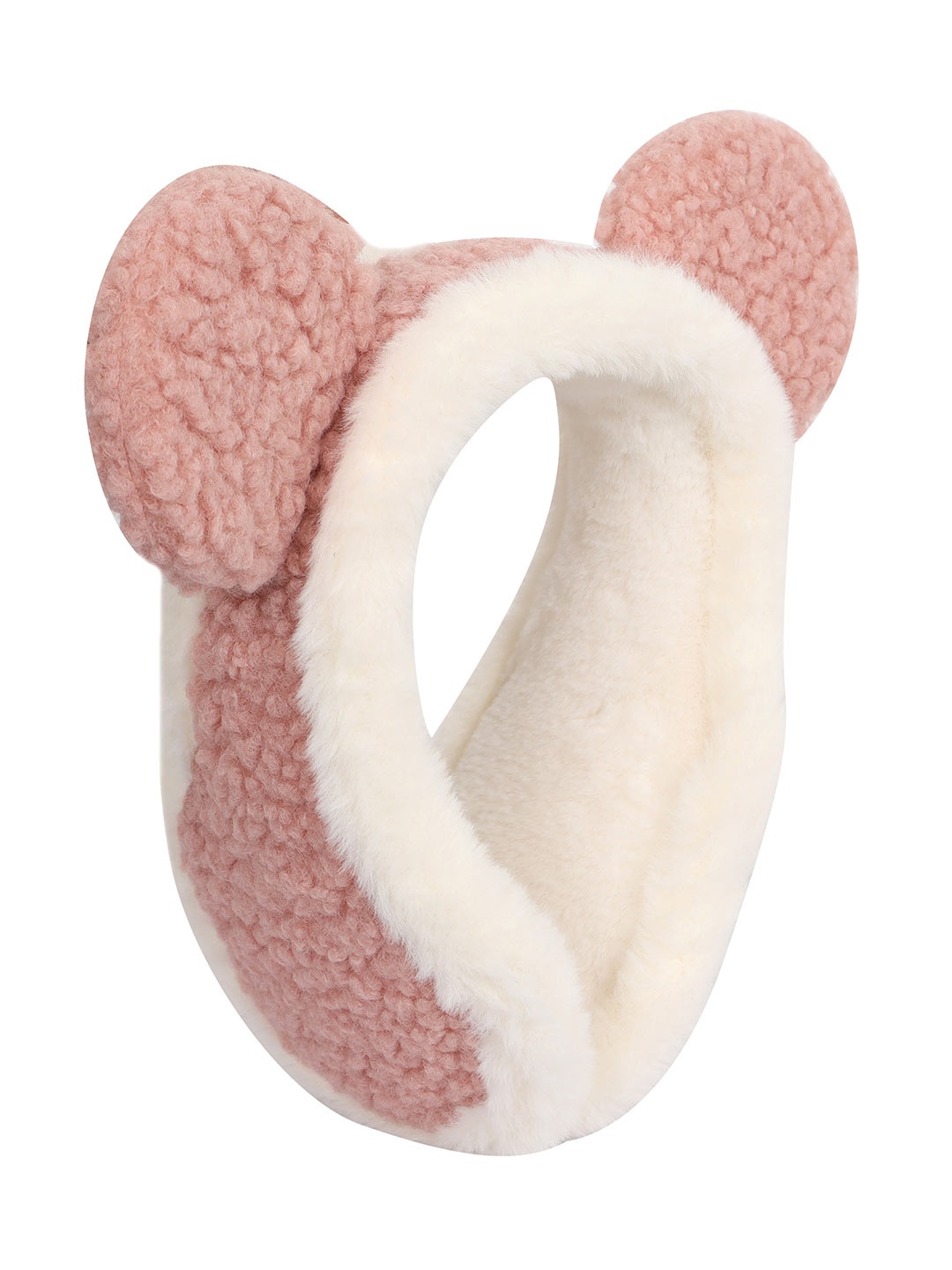 

FabSeasons Unisex Foldable Faux Fur Winter Ear Muffs, Peach