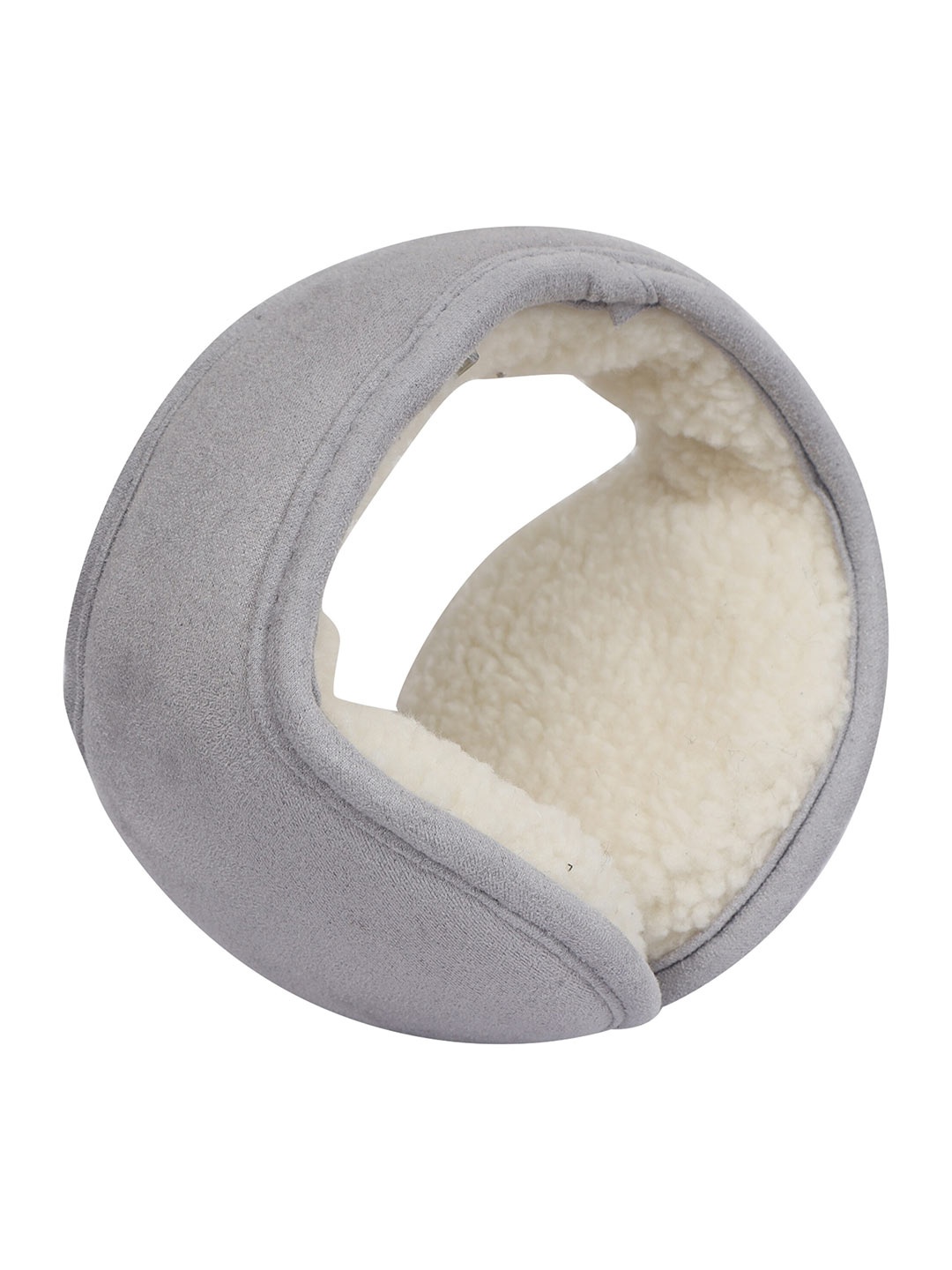

FabSeasons Unisex Faux Fur Detail Foldable Outdoor Winter Ear Muffs, Grey