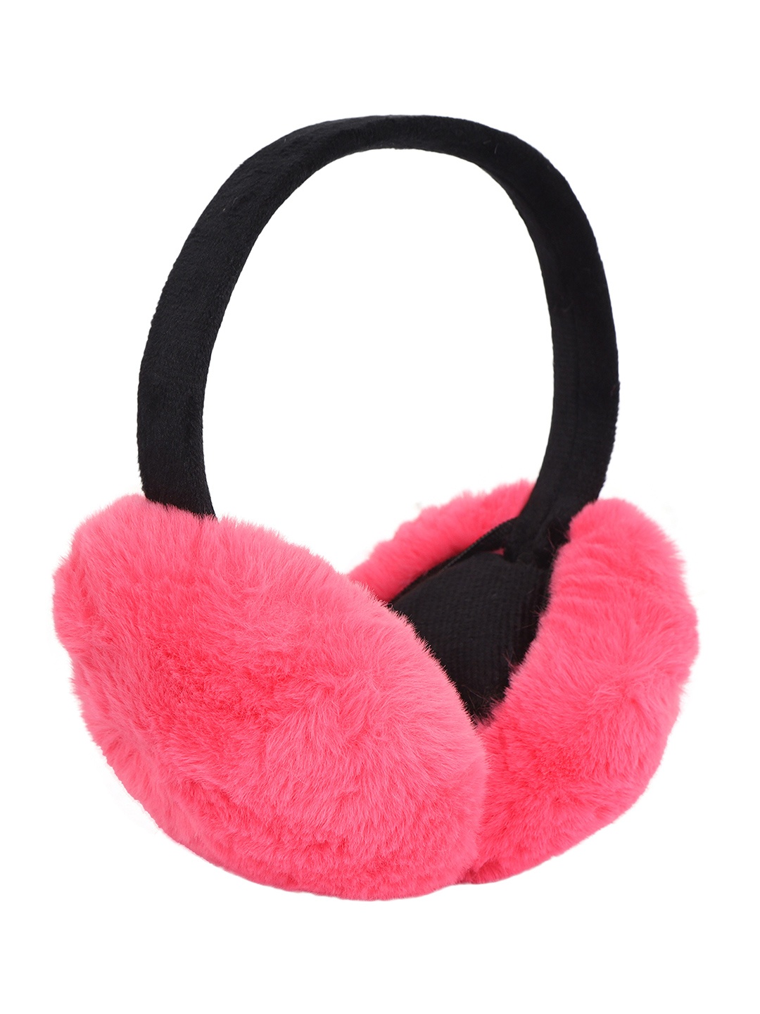 

FabSeasons Unisex Faux Fur Detail Foldable Outdoor Winter Ear Muffs, Pink