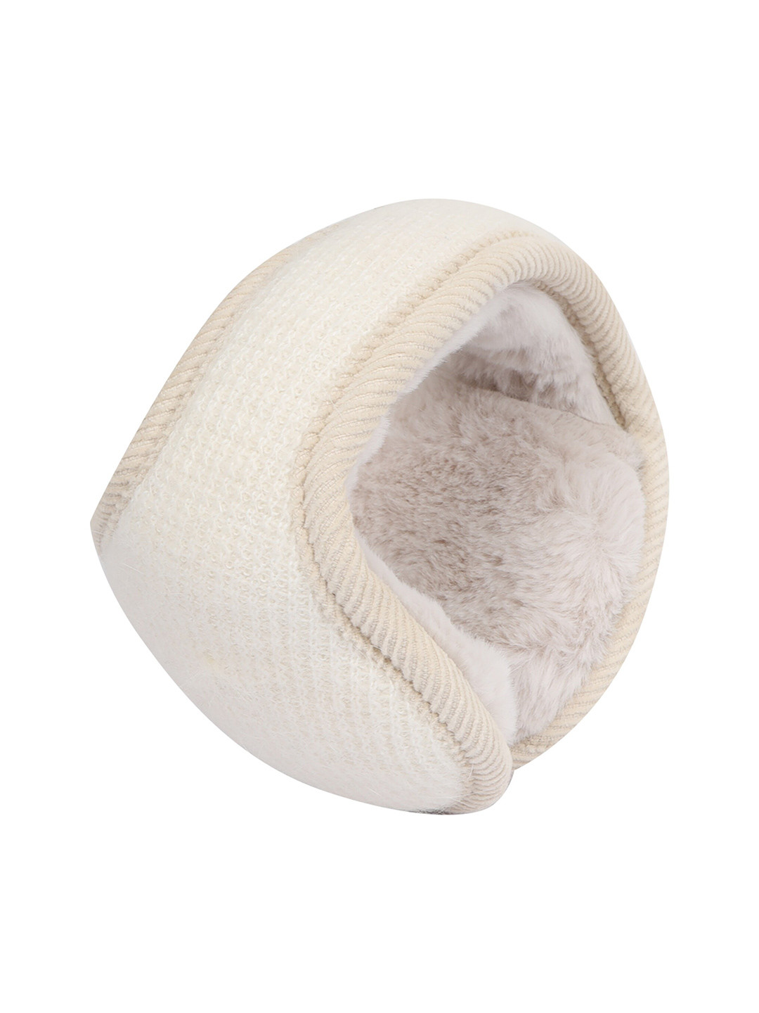 

FabSeasons Unisex Foldable Faux Fur Winter Ear Muffs, Cream
