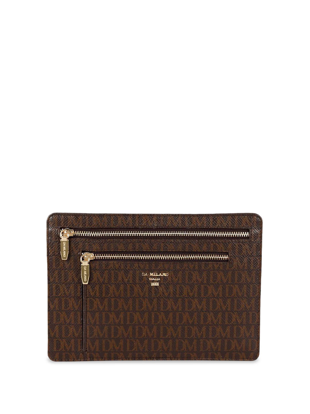 

Da Milano Printed Leather Purse, Brown