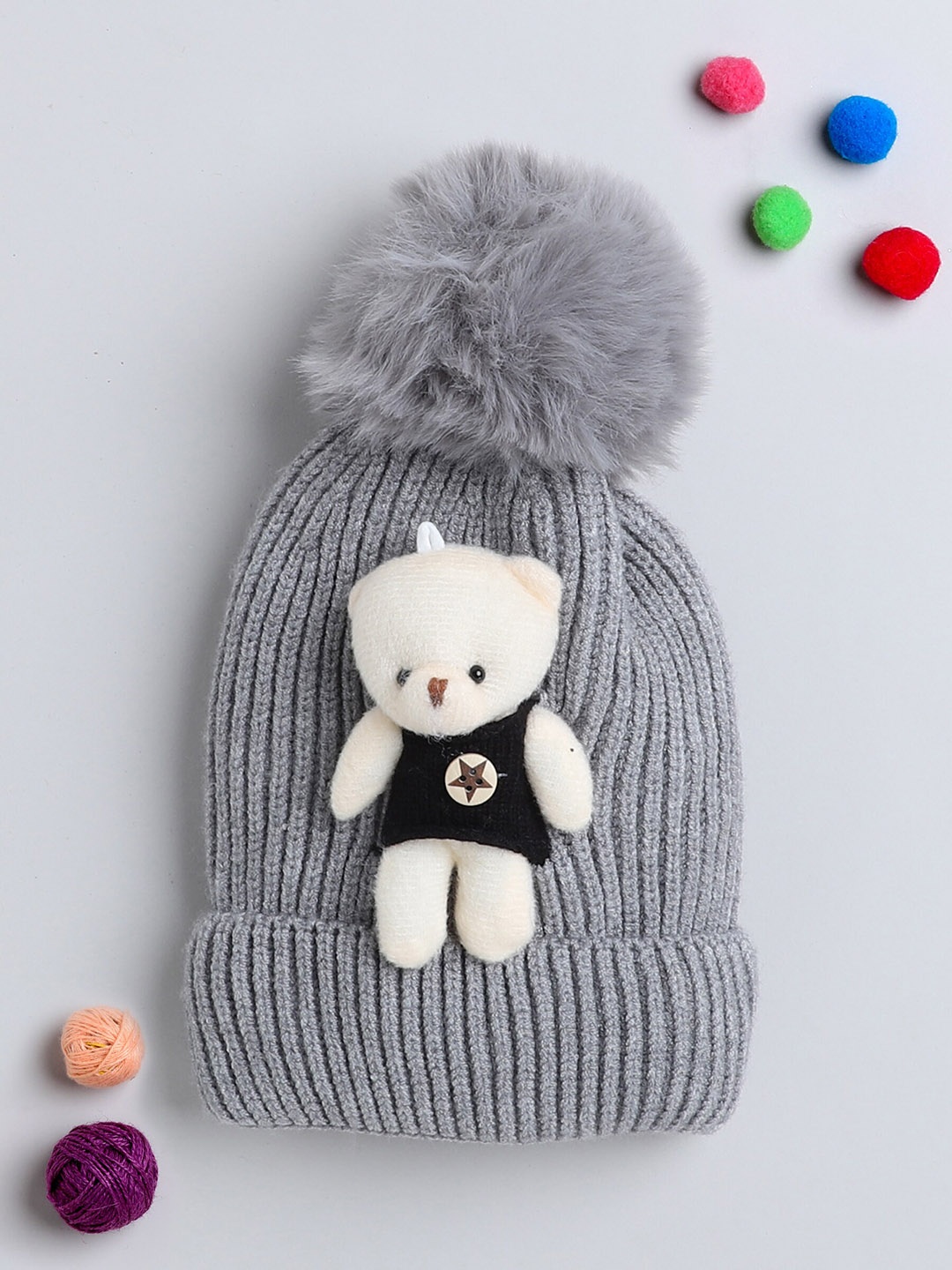 

The Magic Wand Kids Woollen Beanie Cap, Grey