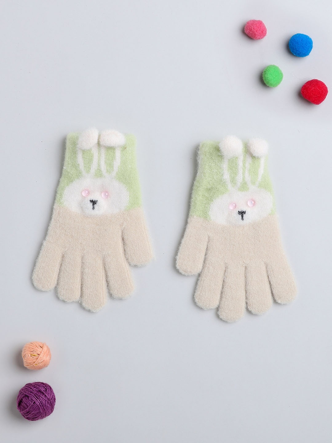 

The Magic Wand Boys Patterned Hand Gloves, Beige
