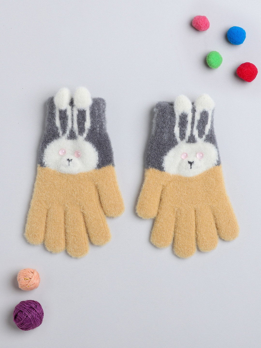 

The Magic Wand Girls Patterned Hand Gloves, Yellow