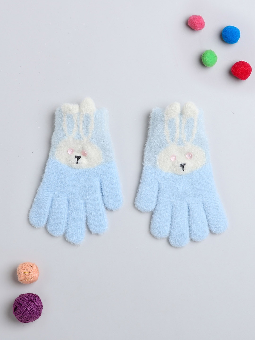 The Magic Wand Boys Patterned Hand Gloves, Blue
