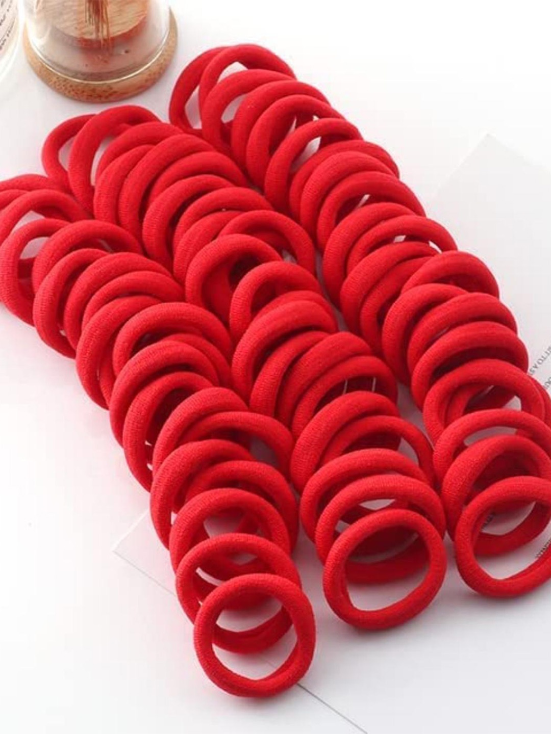 

DN Creation Set Of 30 Ponytail Holders, Red