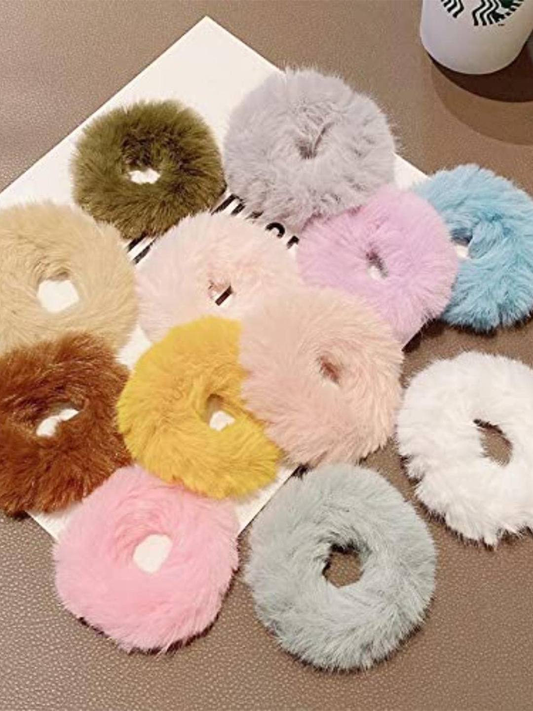 

DN Creation Set Of 12 Faux Fur Assorted Ponytail Holders