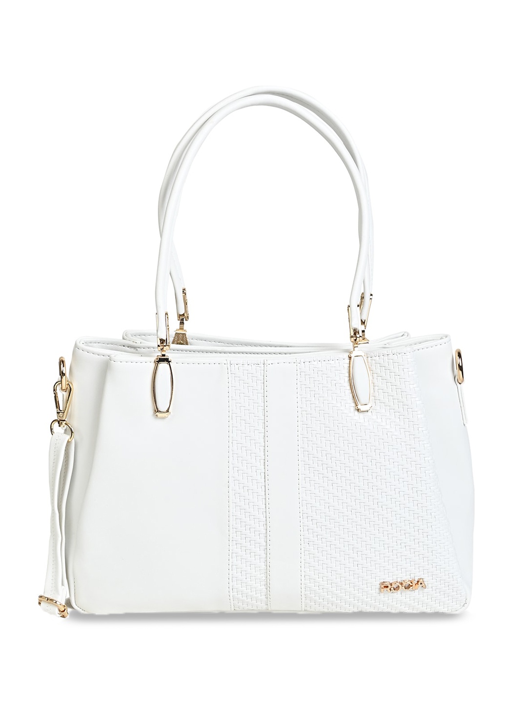 

Rocia Textured Handheld Bag, White