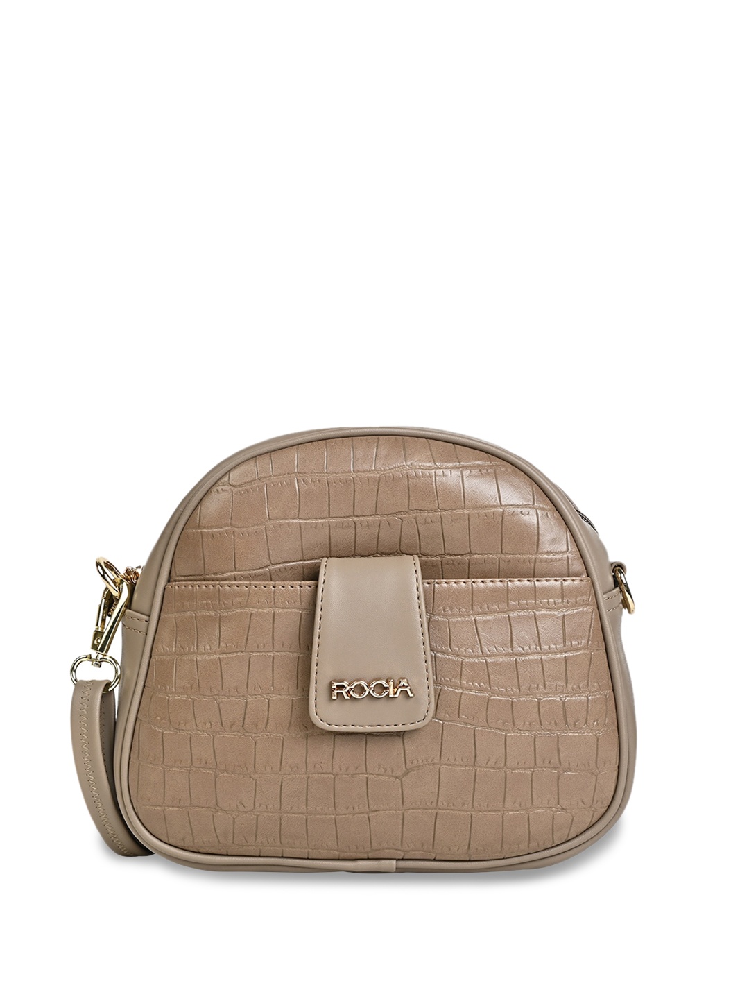 

Rocia Textured Structured Sling Bag, Brown