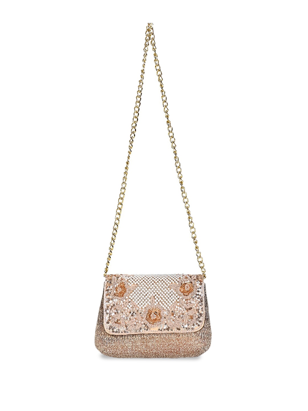 

Rocia Embellished Sling Bag, Rose gold