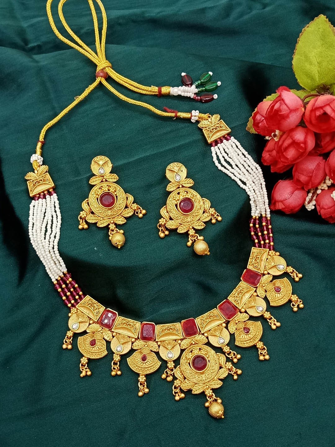 

AASHISH IMITATION Gold-Plated Jewellery Set