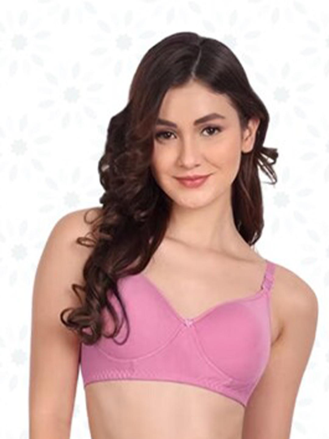 

ACCEZORY Kamini Lightly Padded T-Shirt Bra Full Coverage Super Support All Day Comfort, Pink