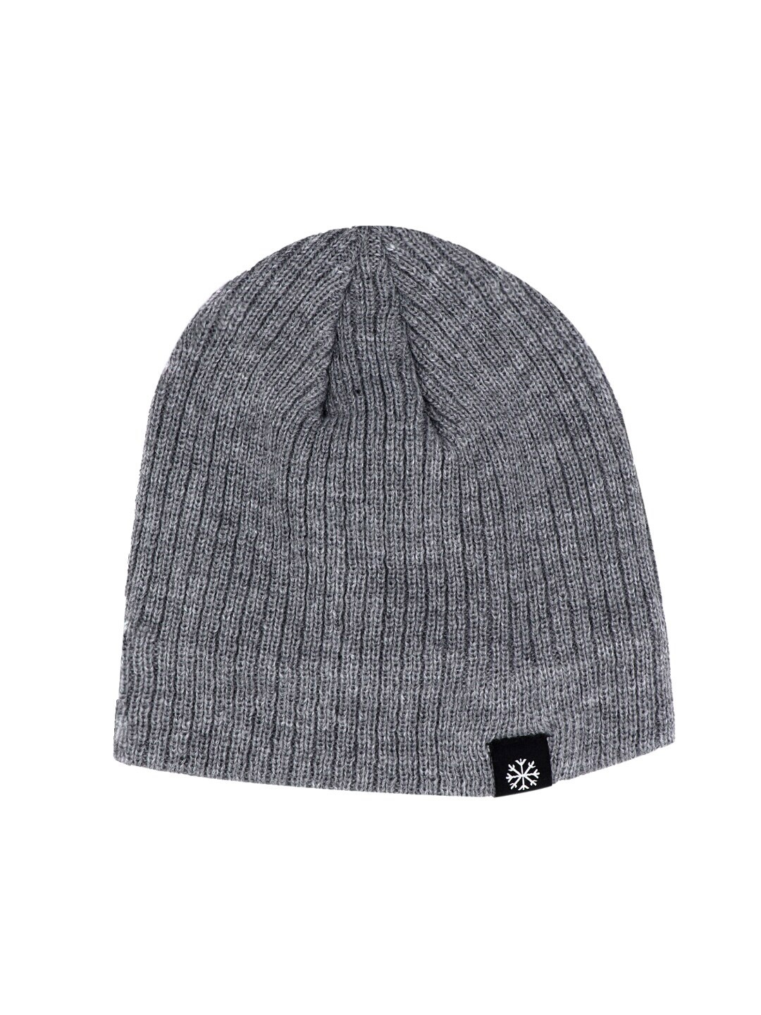 

YOUSTYLO Self Design Woollen Beanie, Grey