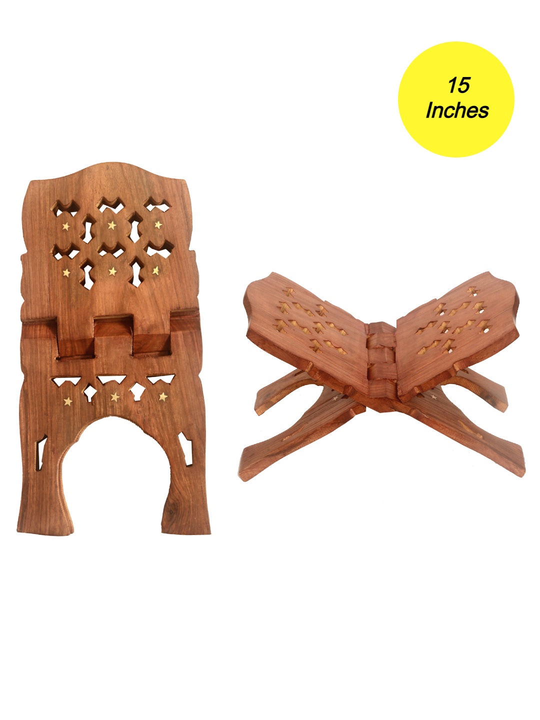 

Classical Youth Brown Textured Sheesham Wooden Foldable Holy Book Stand
