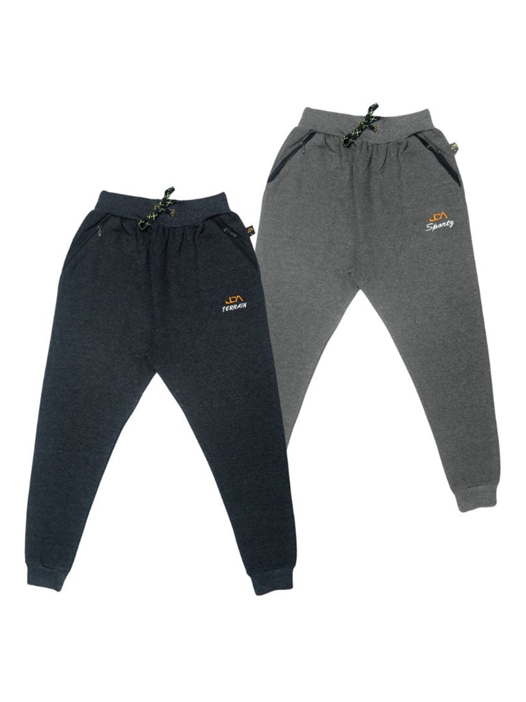 

CoolTees4U Boys Pack Of 2 Mid-Rise Cotton Joggers, Grey
