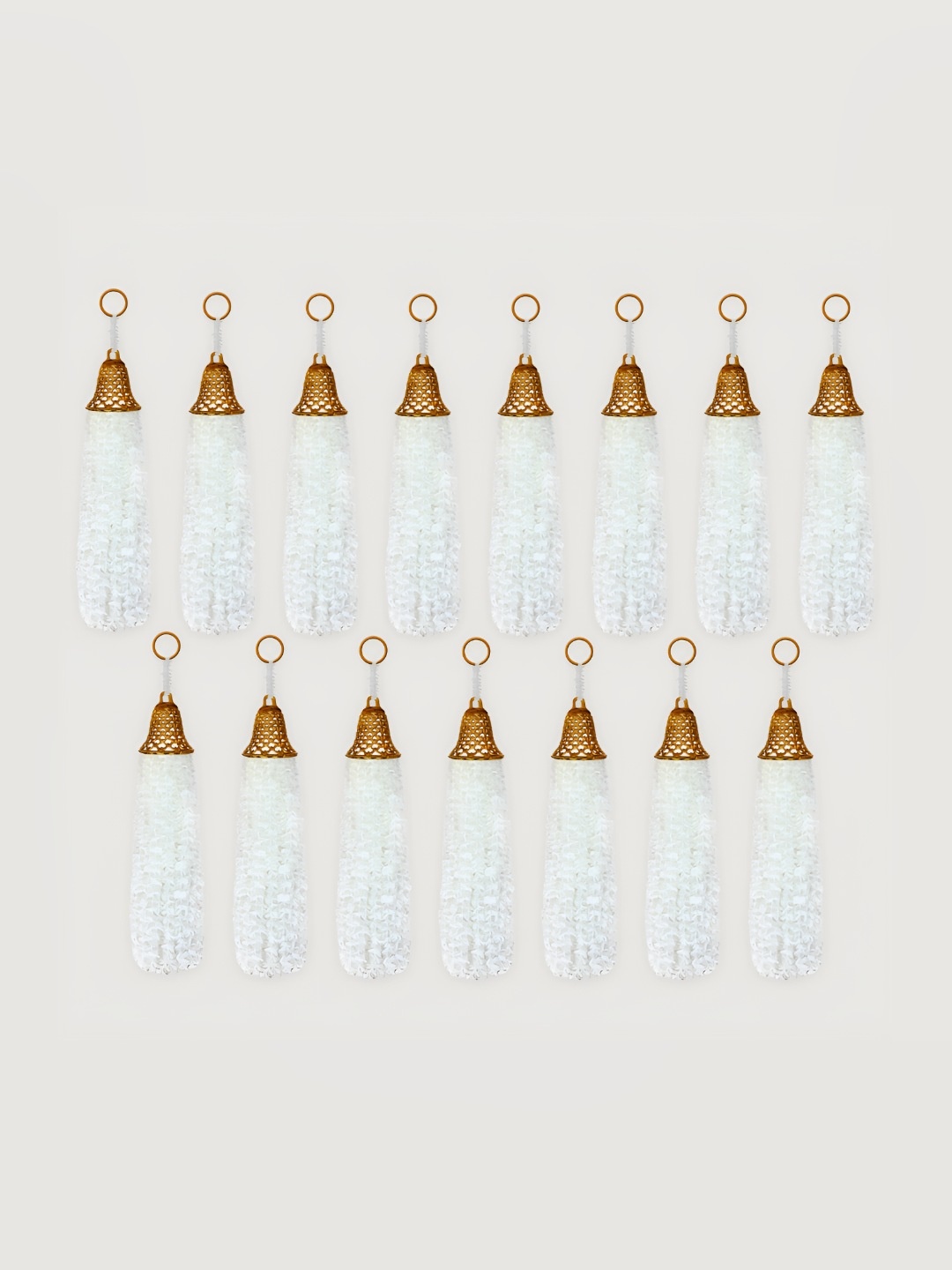 

iHandikart White & Gold-Tone15Pcs Hanging Festive Decor