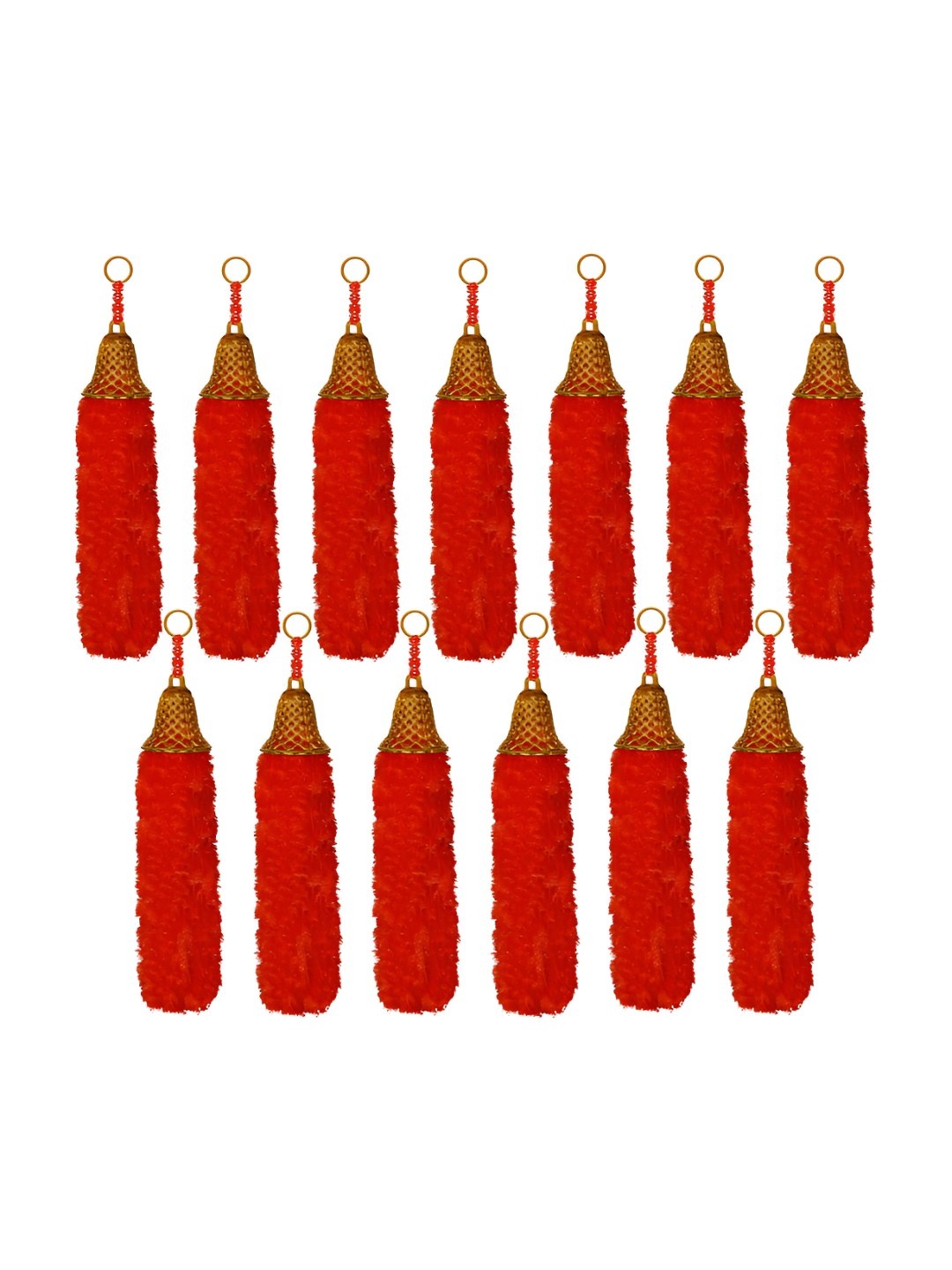 

iHandikart Red & Gold-Tone 15Pcs Hanging Festive Decor