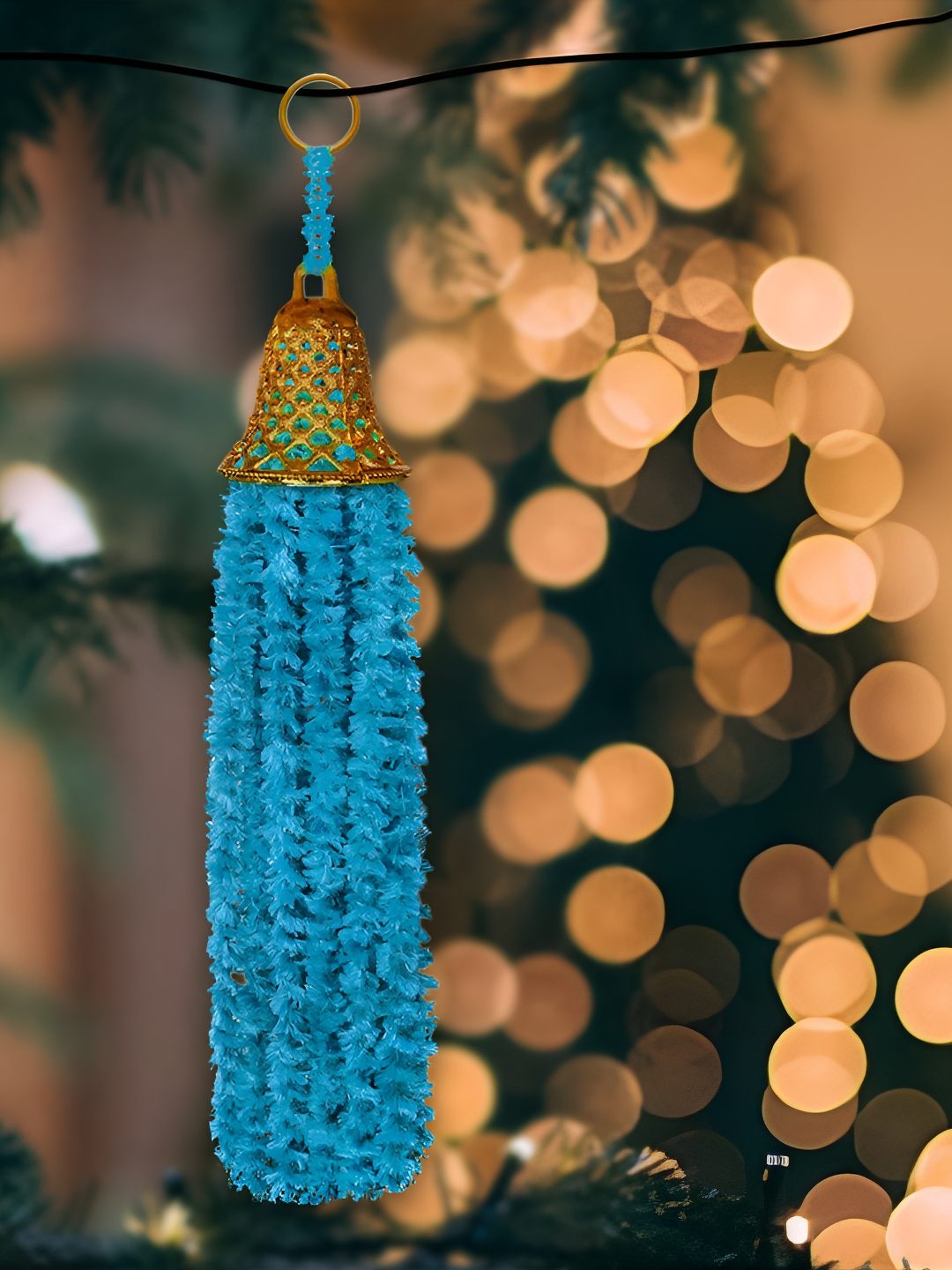 

iHandikart Blue & Gold-Tone 50Pcs Hanging Festive Decor