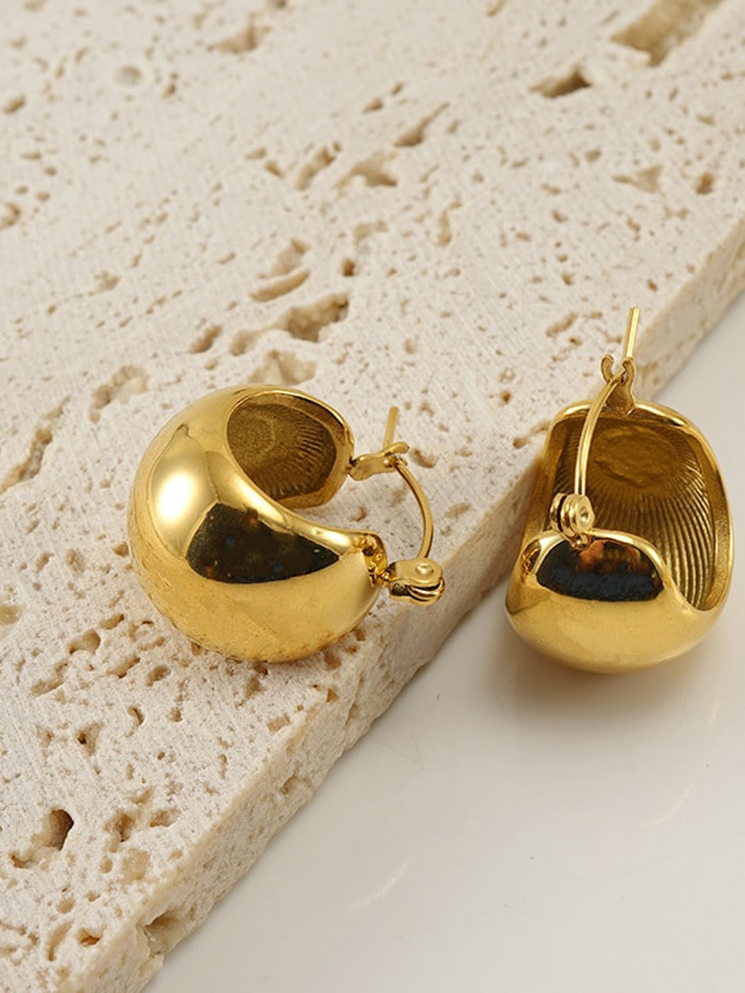 

Atasi International Gold-Plated Contemporary Studs Earrings