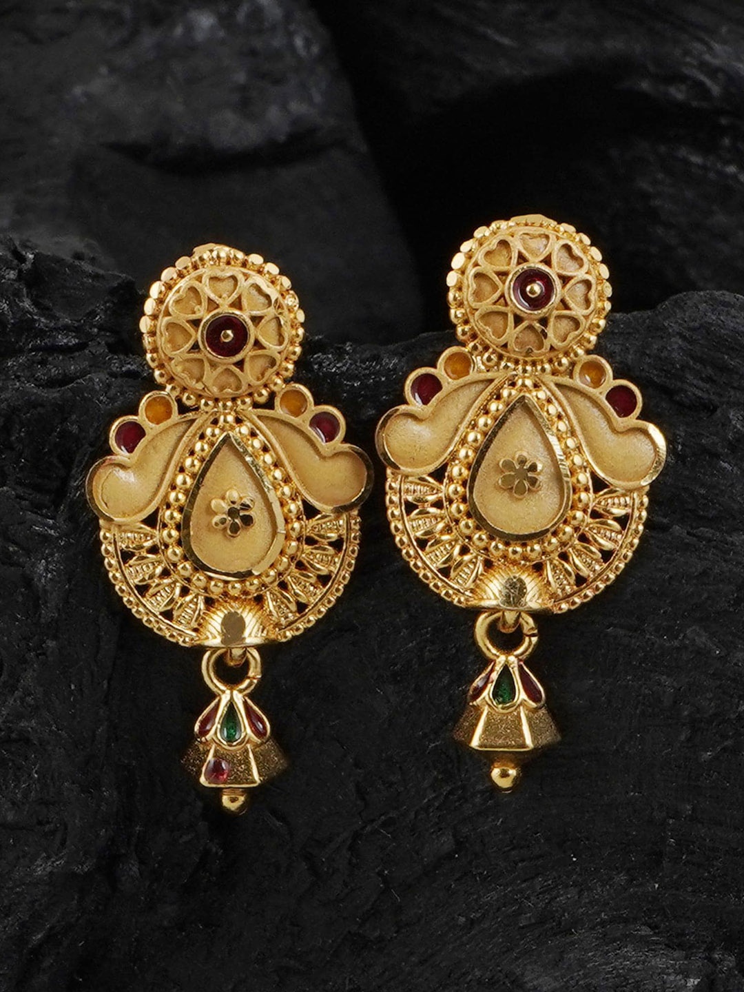 

MANSIYAORANGE Gold-Toned Classic Studs Earrings, Multi