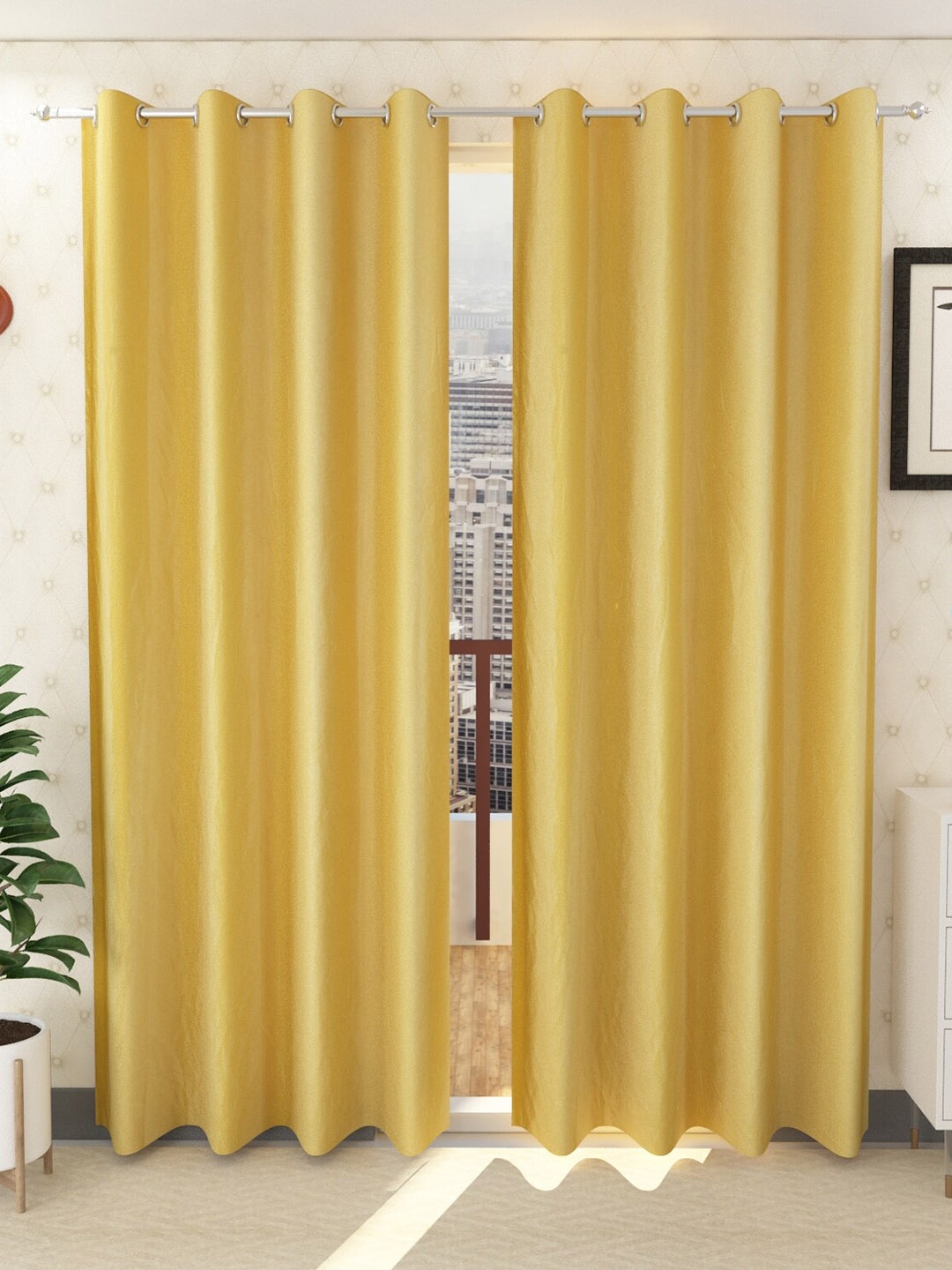 

Panipat Textile Hub Brown 2 Pieces Window Curtains