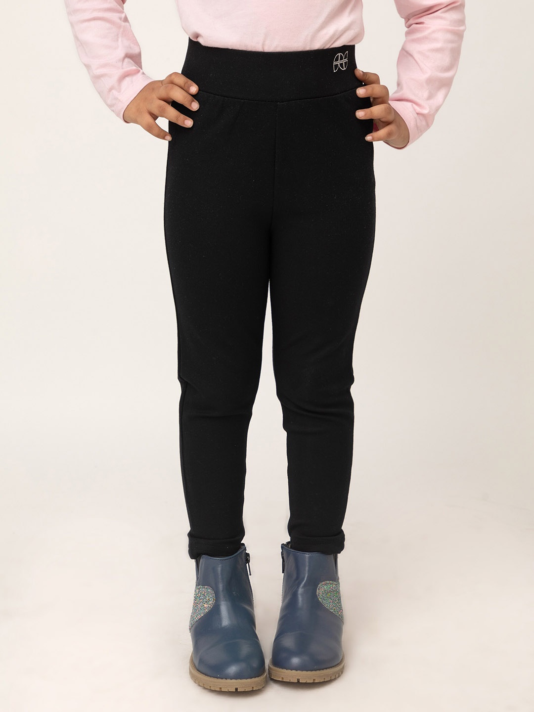 

Purple United Kids Girls Regular Fit Jeggings, Black