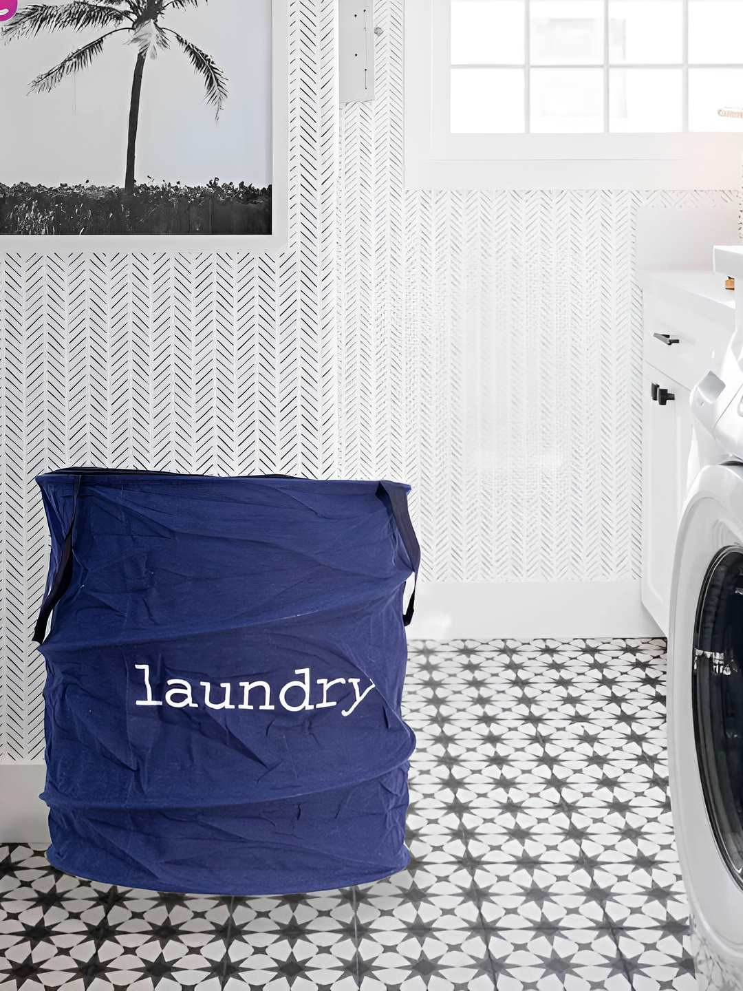 

CASA-NEST Blue Waterproof Foldable Laundry Bag