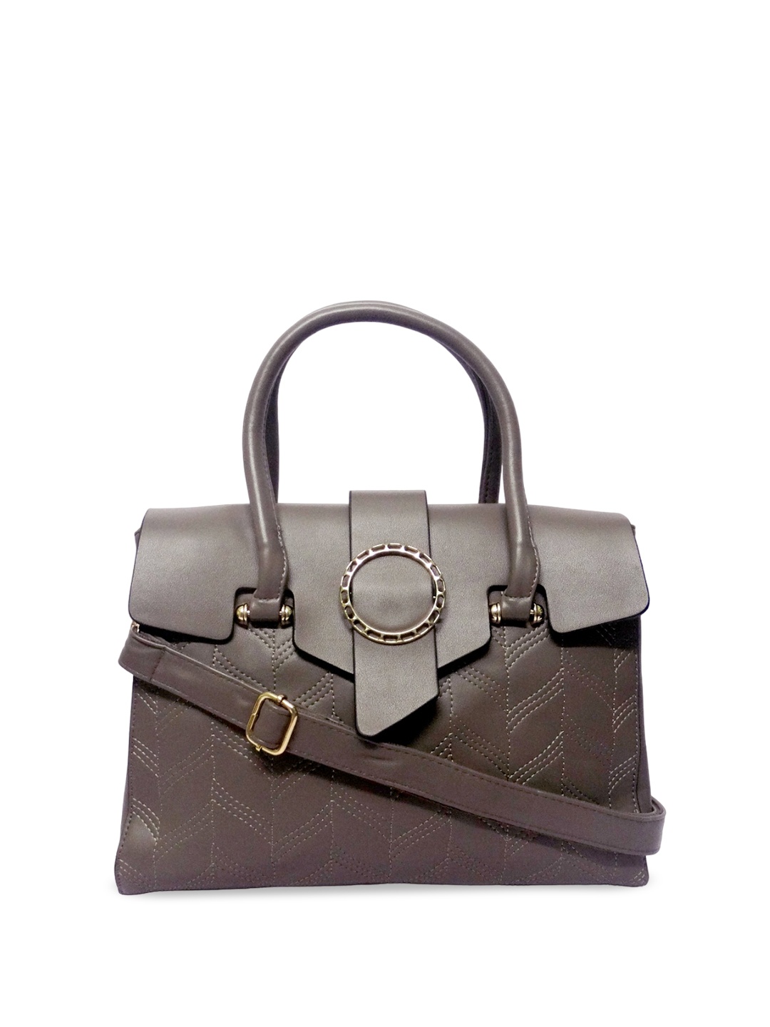 

CHRONICLE Textured Structured Handheld Bag, Grey
