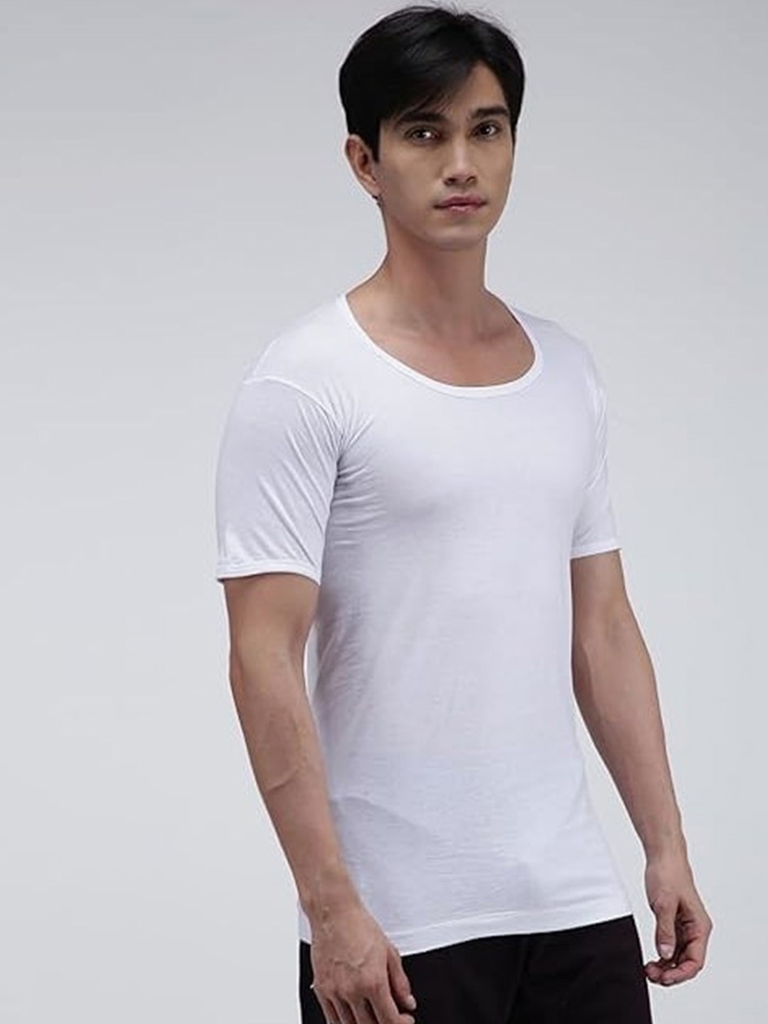 INDIAN THREADS Pack Of 5 Pure Cotton Undershirt Vests, White