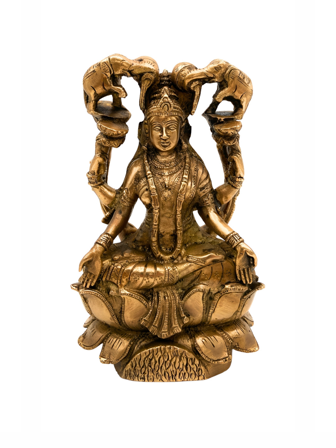

Bhunes Gold Toned Lakshmi Idol Brass Showpiece