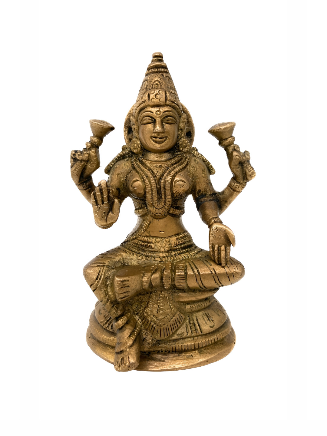 

Bhunes Gold Toned Lakshmi Idol Brass Showpiece