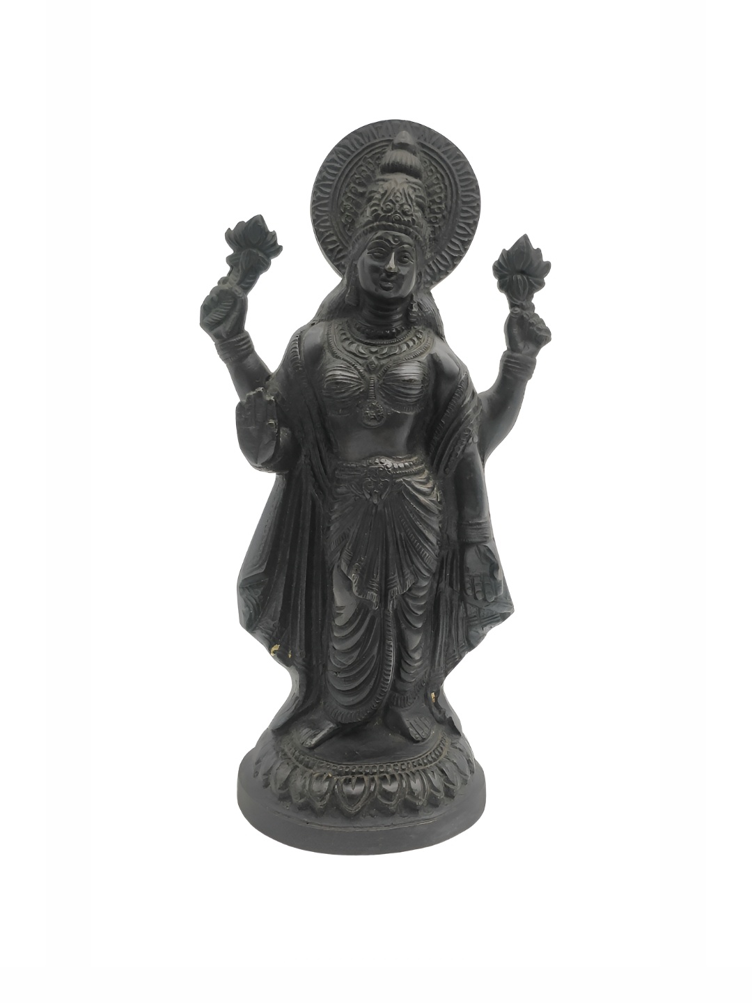 

Bhunes Black Godesses Lakshmi Idol Brass Showpiece