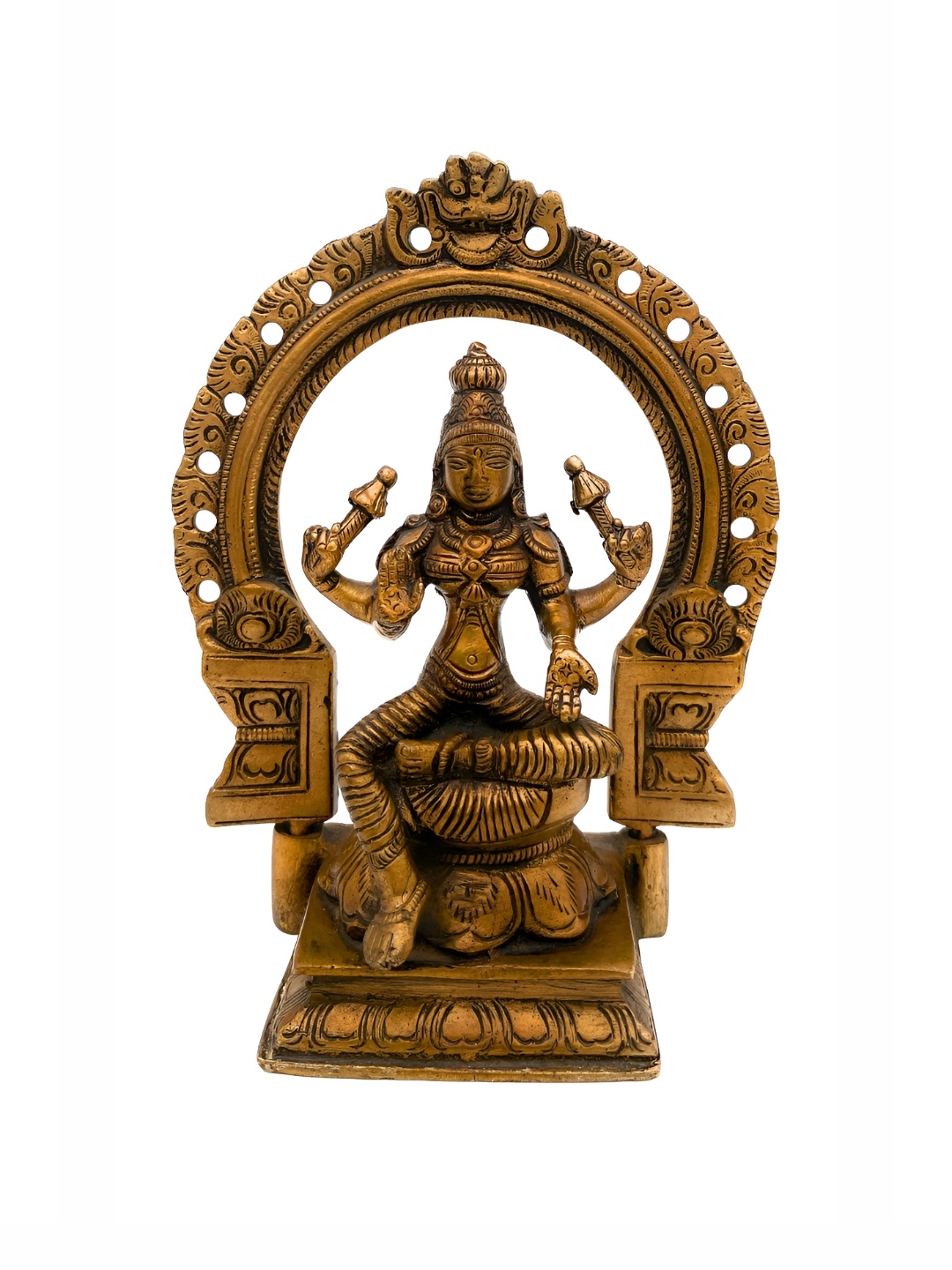 

Bhunes Gold Toned Lakshmi Idol Brass Showpiece