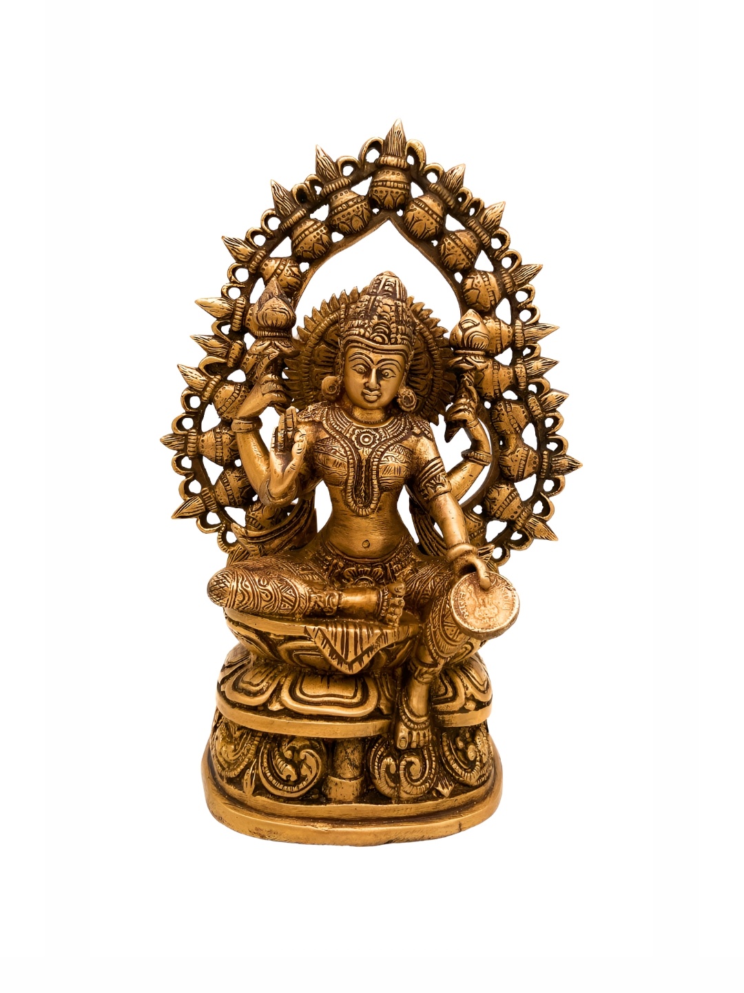 

Bhunes Gold-Toned Religious Idol Showpiece