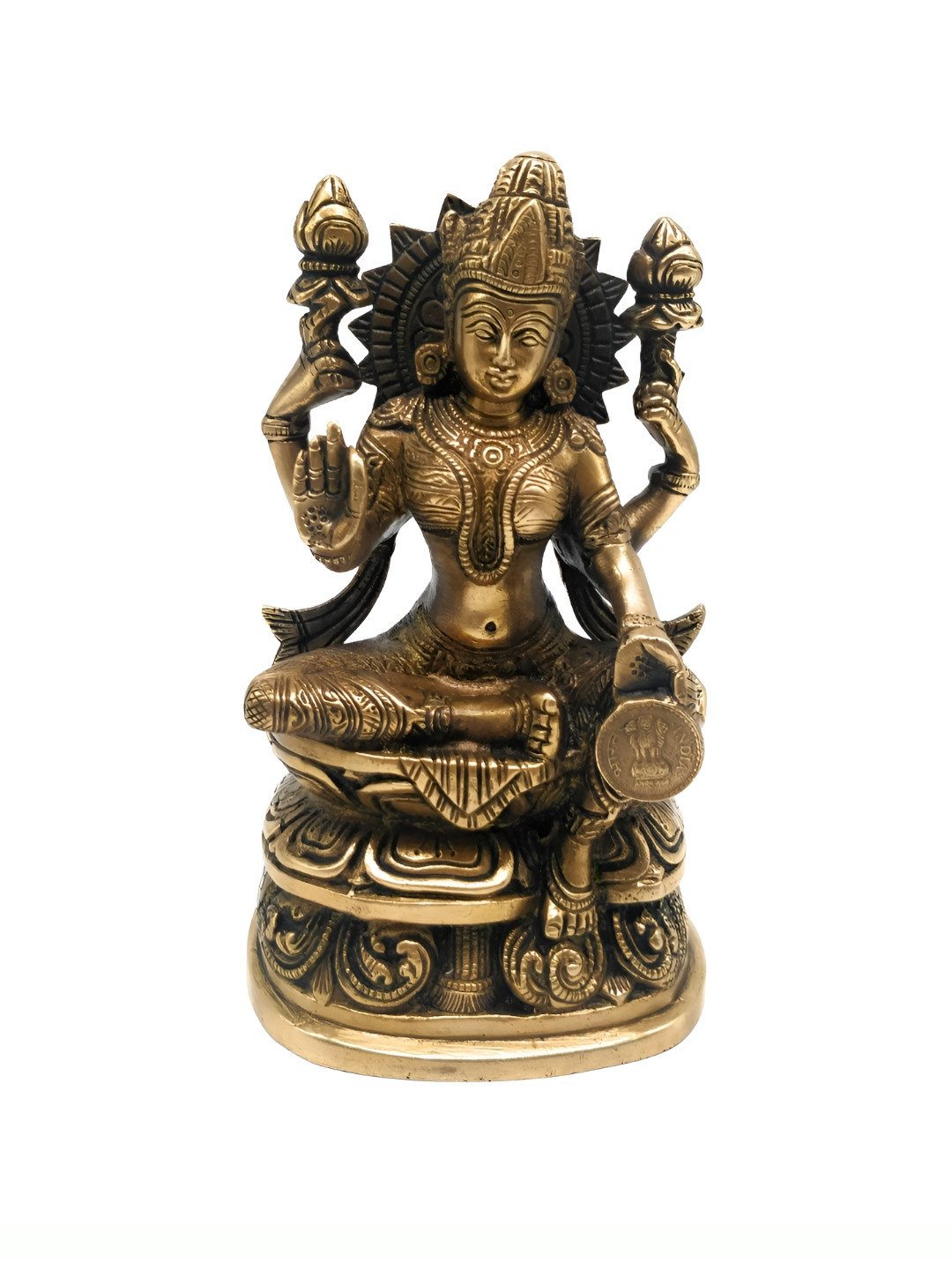 

Bhunes Gold Toned Religious Idol Showpiece