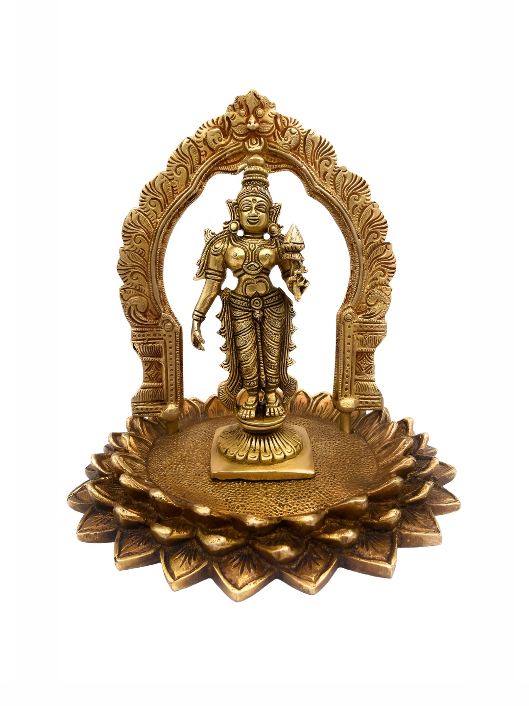 

Bhunes Gold Toned Lakshmi Idol Brass Showpiece