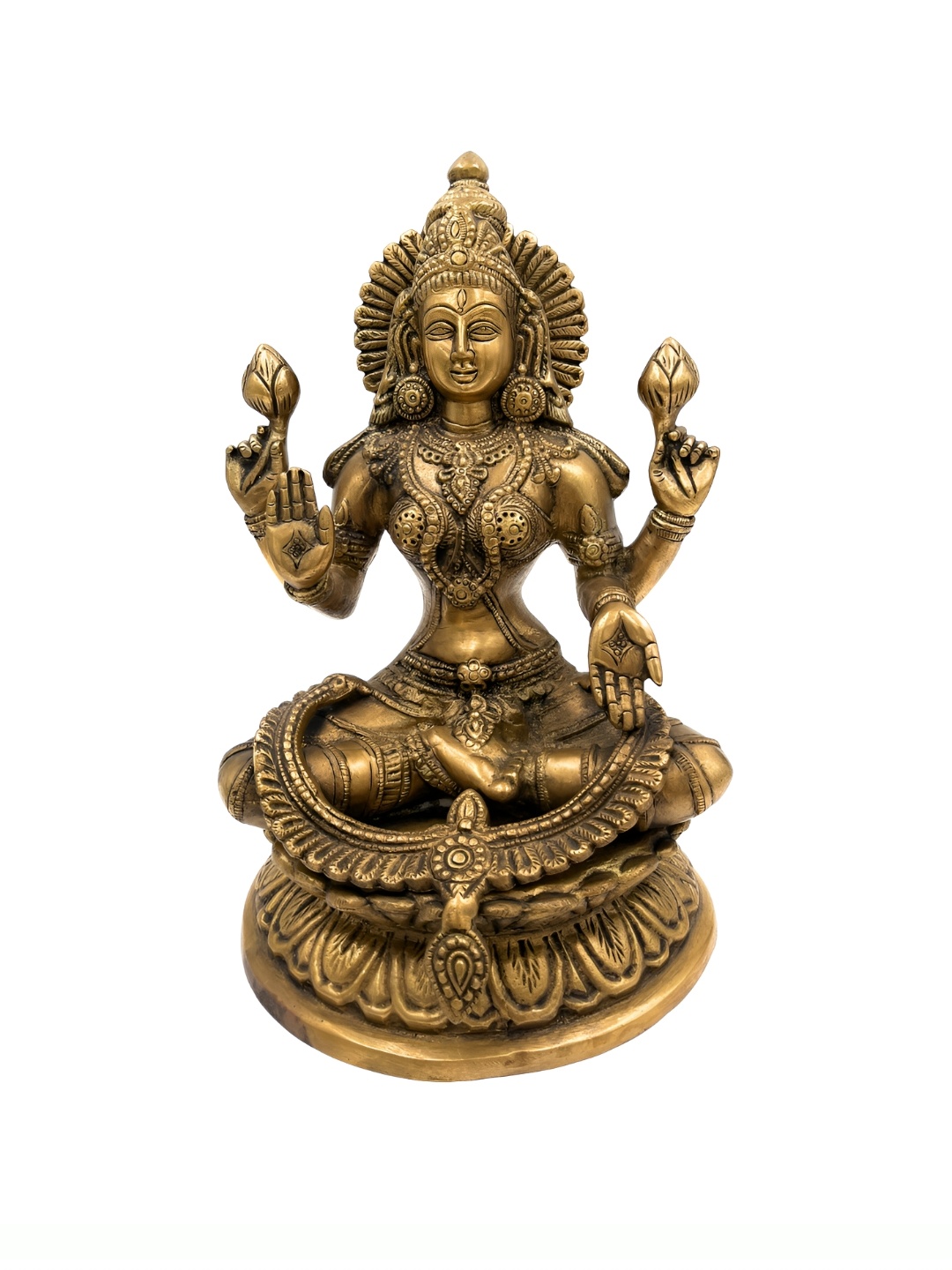 

Bhunes Gold Toned Lakshmi Idol Brass Showpiece