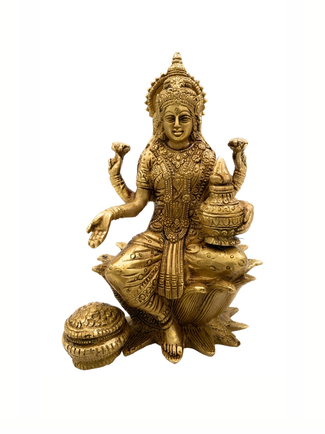

Bhunes Gold-Toned Brass Religious Idol Showpiece